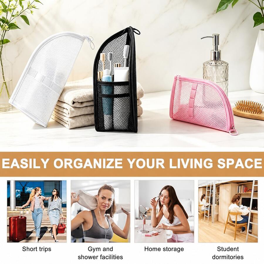 👝 Portable Stand-Up Toiletry Bag -  Ideal For Home, Dorm, Gym And Short Trips
