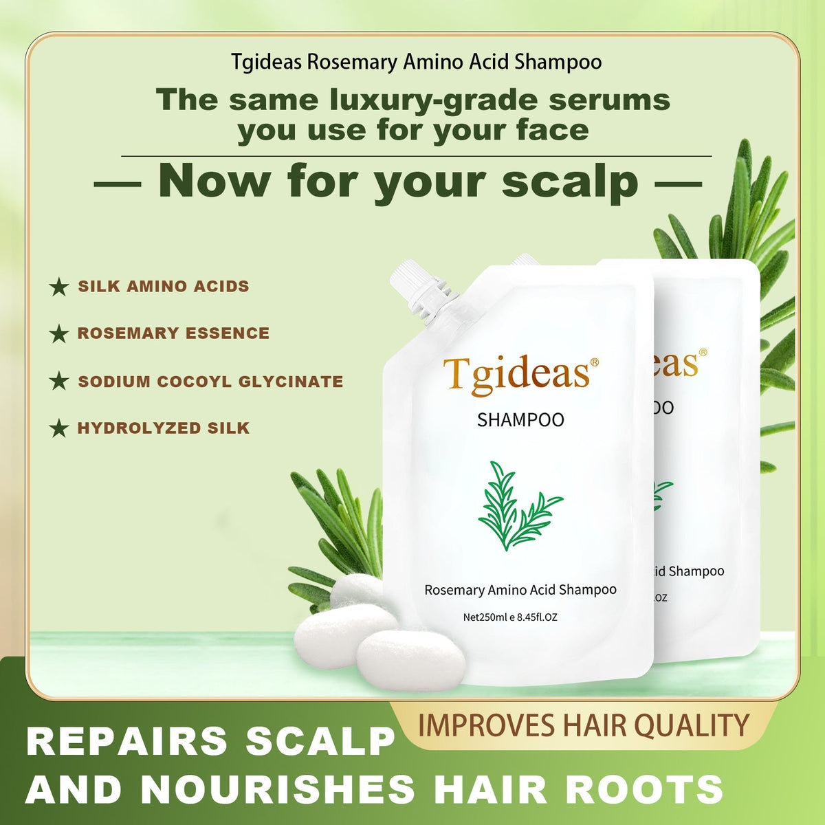 Tgideas® Rosemary & Zinc PCA Strengthening Shampoo