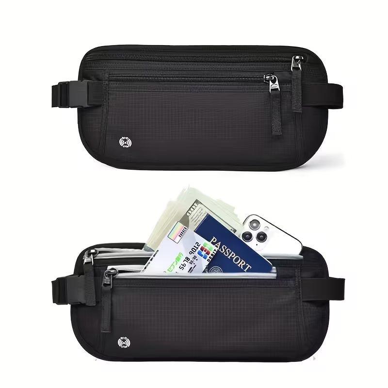 🎒 Unisex Travel Sling Bag - Invisible Waterproof Anti-Theft Waist Bag for Passport, Money & Mobile Phone