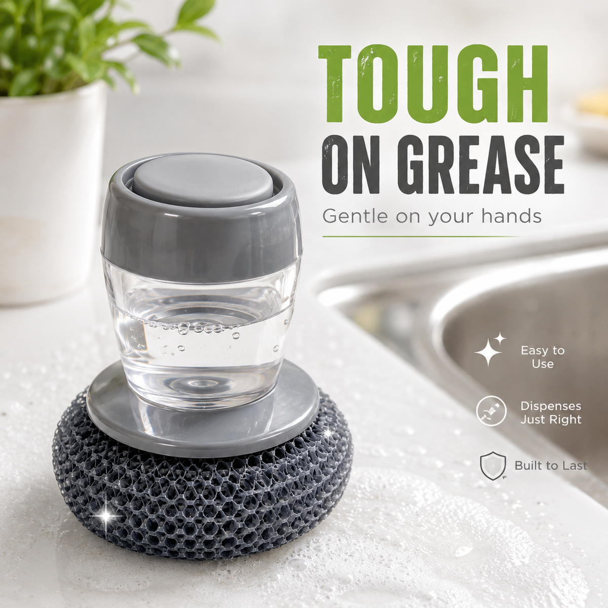 Reusable Soap Dispensing Palm Brush