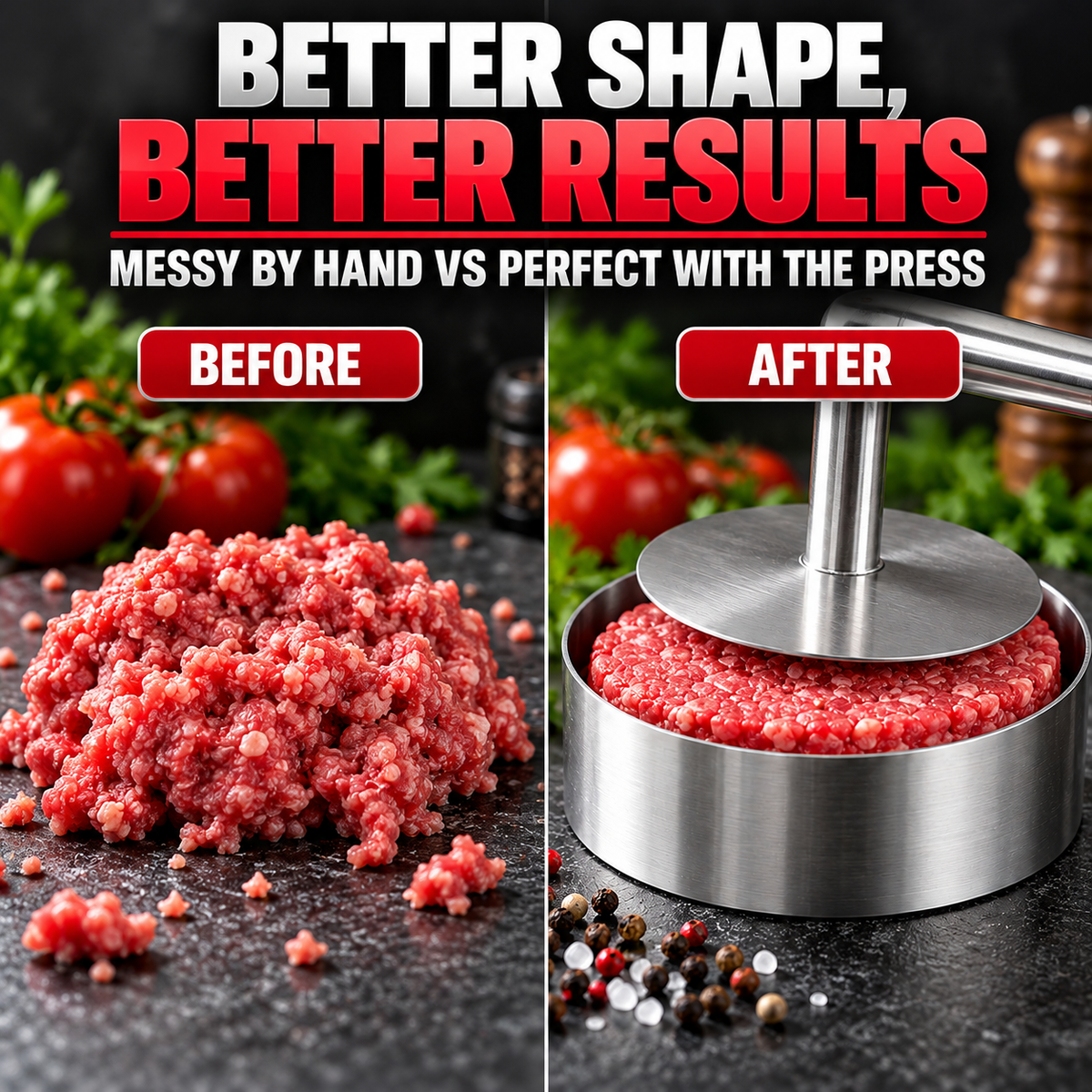 Stainless Steel Burger Patty Maker