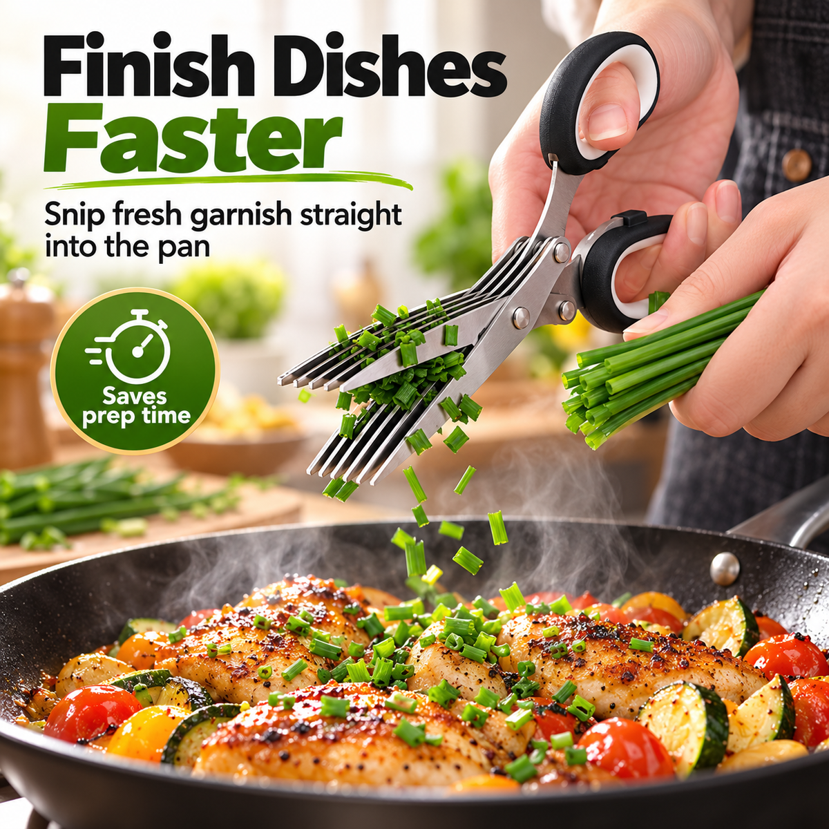 5 Layers Multi Blade Kitchen Scissors For Vegetables & Herbs