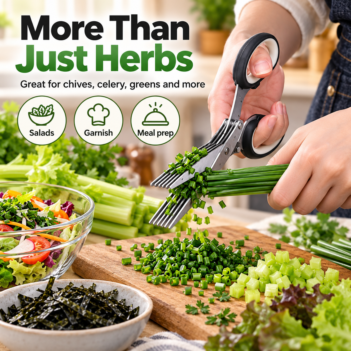 5 Layers Multi Blade Kitchen Scissors For Vegetables & Herbs