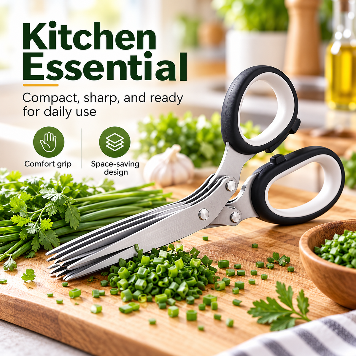 5 Layers Multi Blade Kitchen Scissors For Vegetables & Herbs
