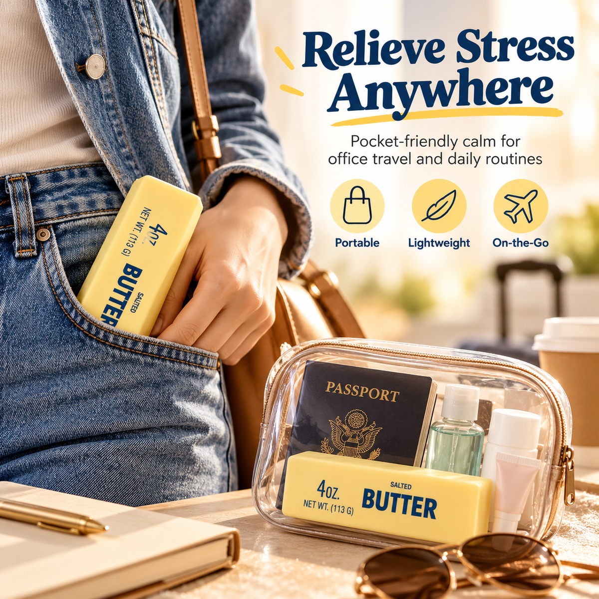 Stress Relief Butter Squishy Toy