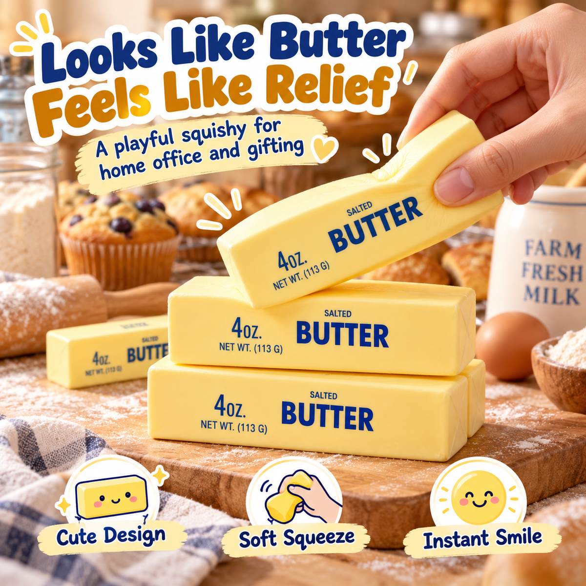 Stress Relief Butter Squishy Toy