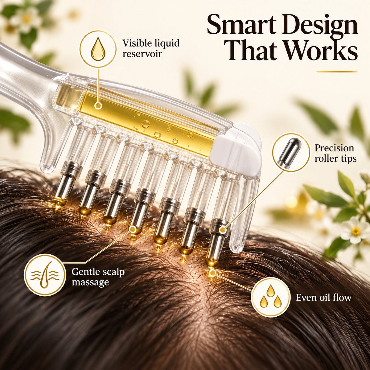 2-in-1 Hair Oil and Serum Applicator - For Scalp and Beard