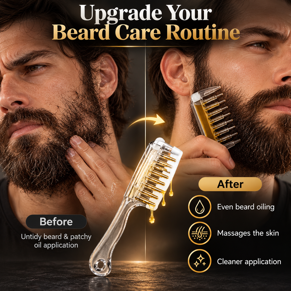 2-in-1 Hair Oil and Serum Applicator - For Scalp and Beard