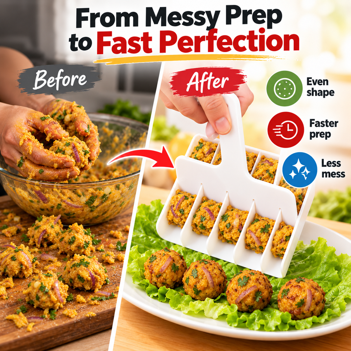 4 Row Pakora Maker Mold