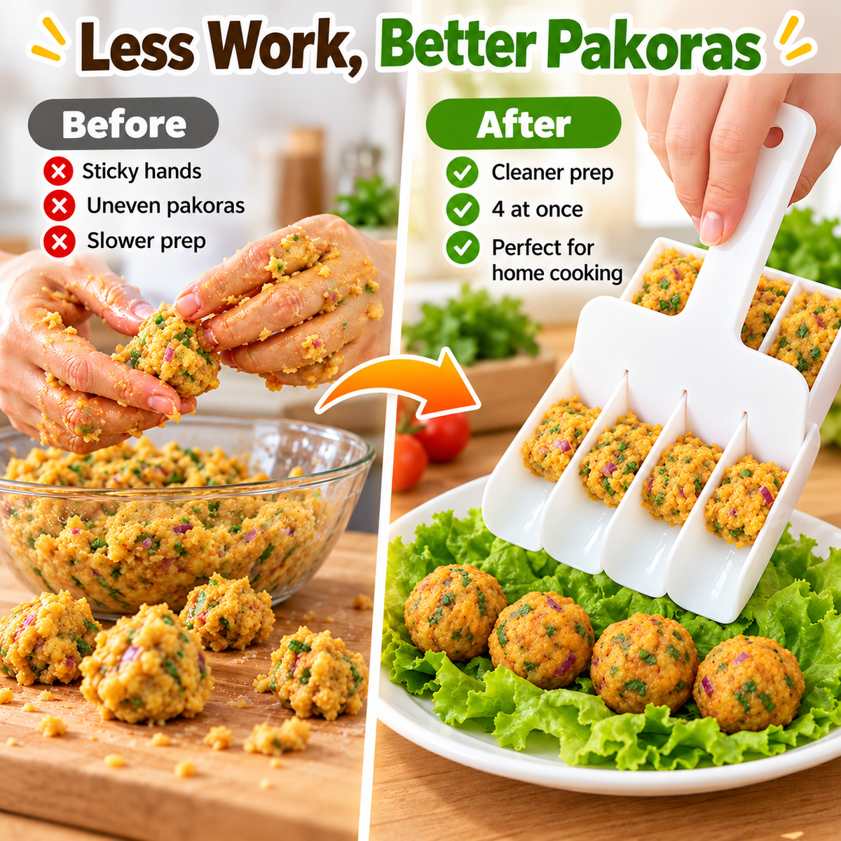 4 Row Pakora Maker Mold