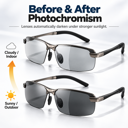 HD Polarized Photochromic Sunglasses UV400 Protection