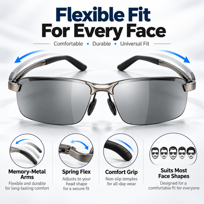 HD Polarized Photochromic Sunglasses UV400 Protection