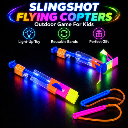 Slingshot Flying Copters Outdoor Game For Kids