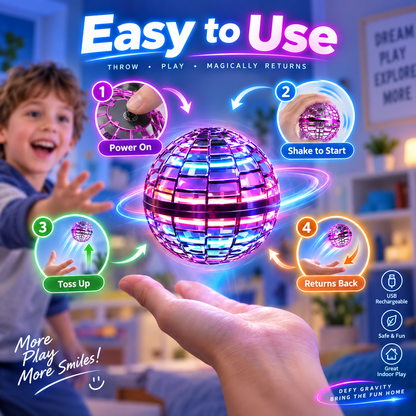 Magic Flying Hover Ball with RGB Lights For Kids