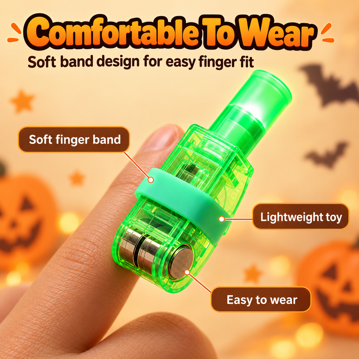 Halloween Projection Finger Lights – Finger Ring Toy
