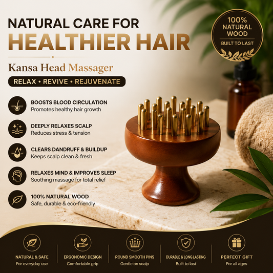 Kansa Head Massager and Scalp Activator