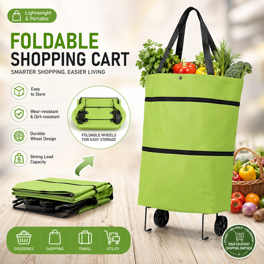 Foldable Shopping Trolley Tote Bag