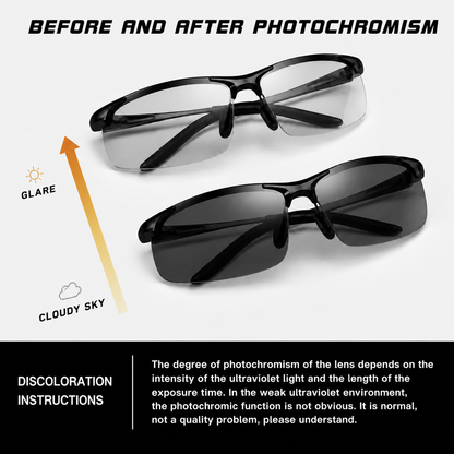 HD Polarized Photochromic Sunglasses UV400 Protection