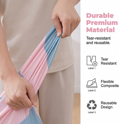 No-Pump 3D Vacuum Storage Bags for Clothes, Comforters and Blankets