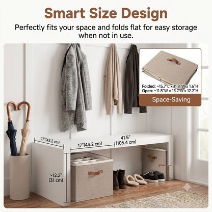 Foldable Shoe Organizer for Closet with Adjustable Dividers