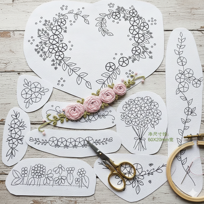 Stick and Stitch Water Soluble Embroidery Flower Patterns