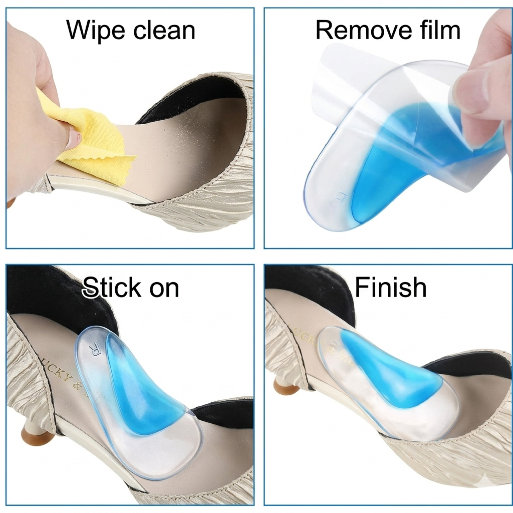 Reusable Silicon Arch Support Insoles