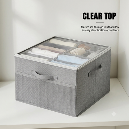 Foldable Shoe Organizer for Closet with Adjustable Dividers