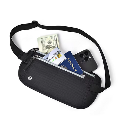 🎒 Unisex Travel Sling Bag - Invisible Waterproof Anti-Theft Waist Bag for Passport, Money & Mobile Phone