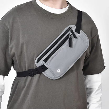 🎒 Unisex Travel Sling Bag - Invisible Waterproof Anti-Theft Waist Bag for Passport, Money & Mobile Phone