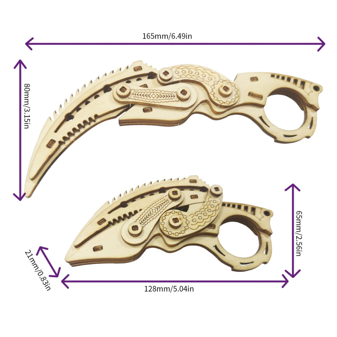 DIY Wooden Assembling 3D Knife