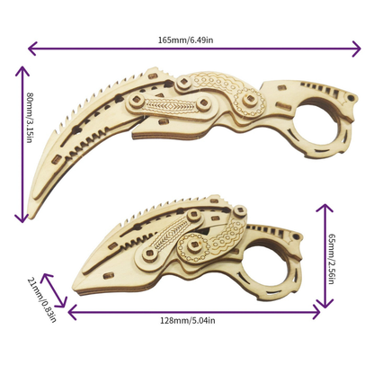 DIY Wooden Assembling 3D Knife