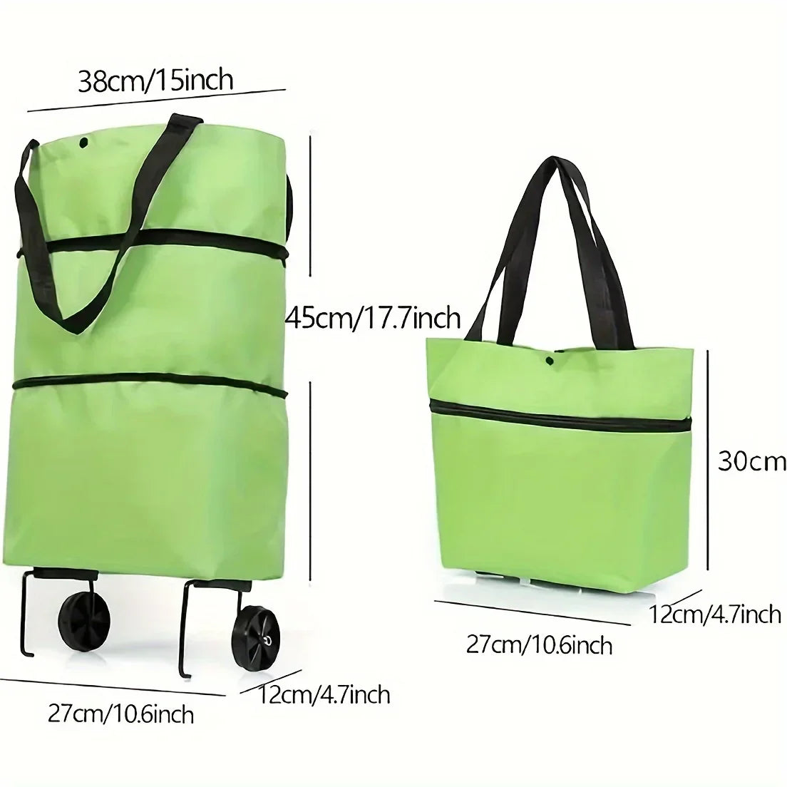 Foldable Shopping Trolley Tote Bag