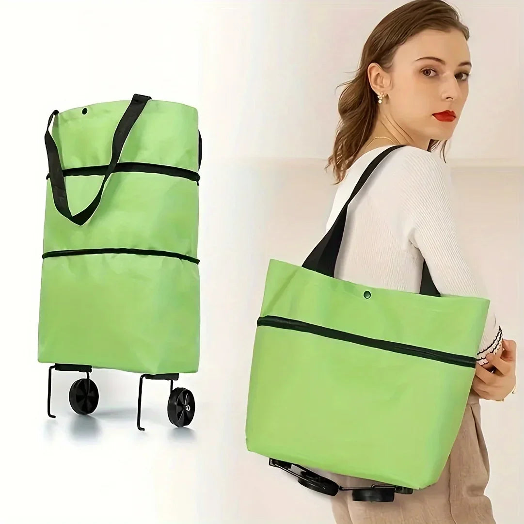 Foldable Shopping Trolley Tote Bag