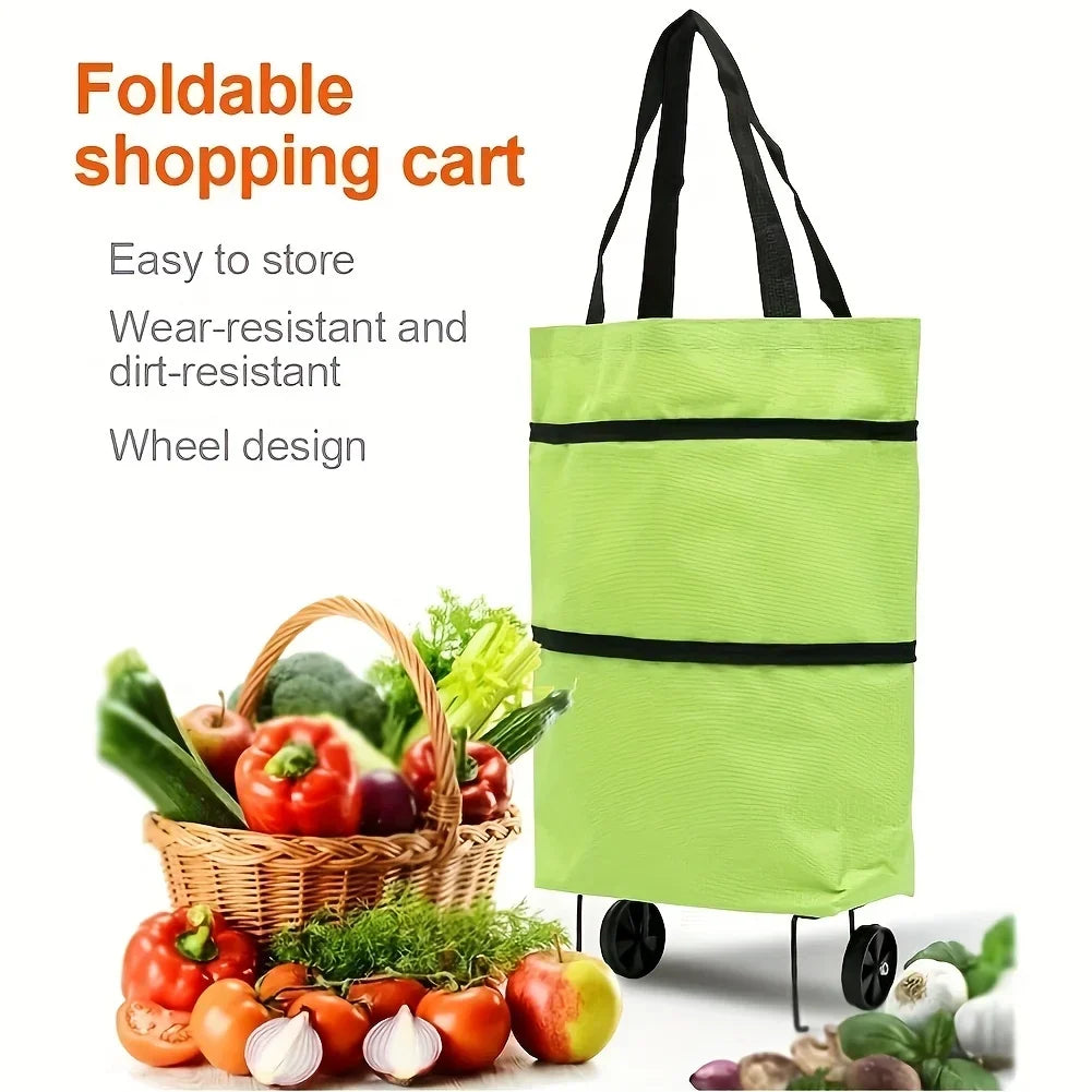 Foldable Shopping Trolley Tote Bag