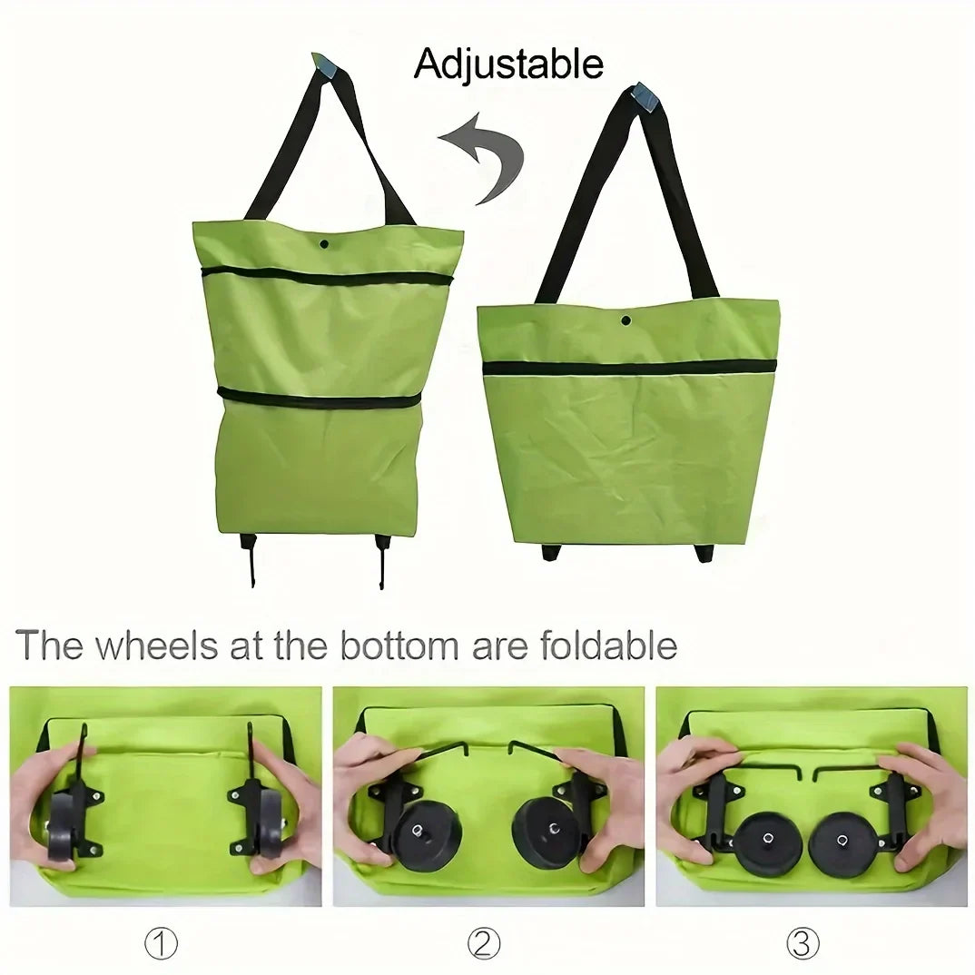 Foldable Shopping Trolley Tote Bag