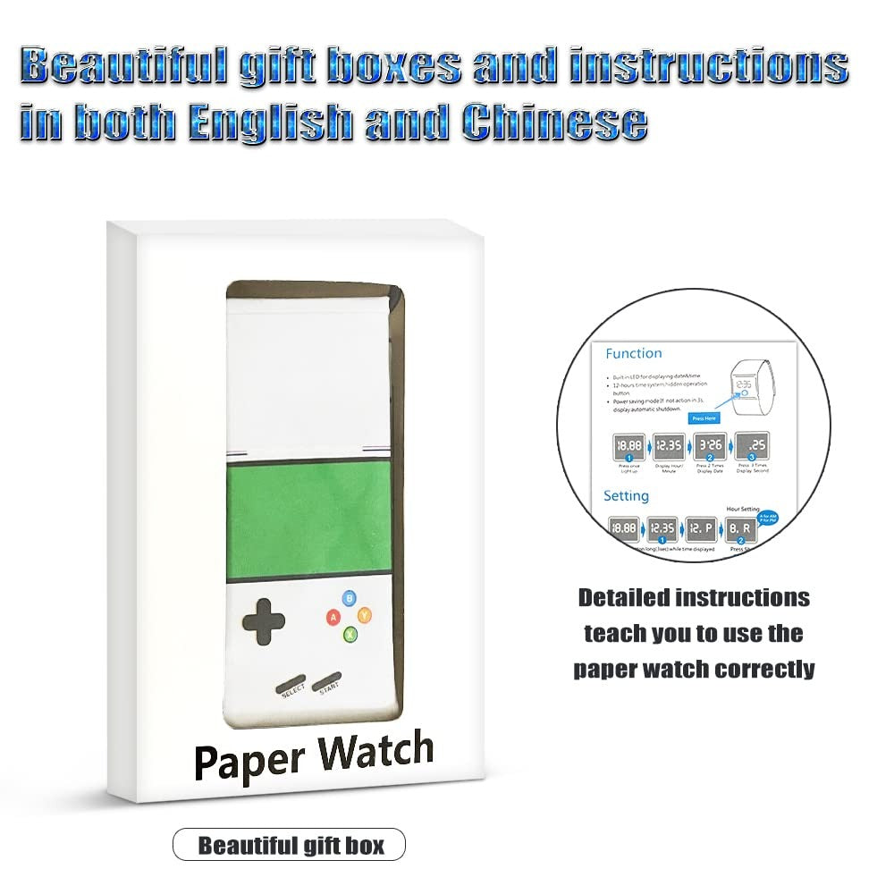 Digital Magnetic Waterproof Paper Wrist Watch