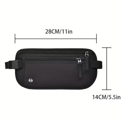 🎒 Unisex Travel Sling Bag - Invisible Waterproof Anti-Theft Waist Bag for Passport, Money & Mobile Phone