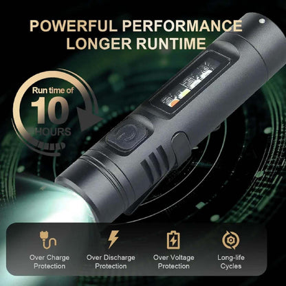 Multifunctional Mini Flashlight Keychain Made of Aluminum Alloy (8 Light modes)