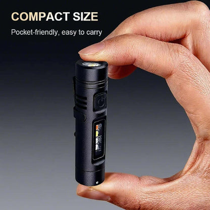 Multifunctional Mini Flashlight Keychain Made of Aluminum Alloy (8 Light modes)