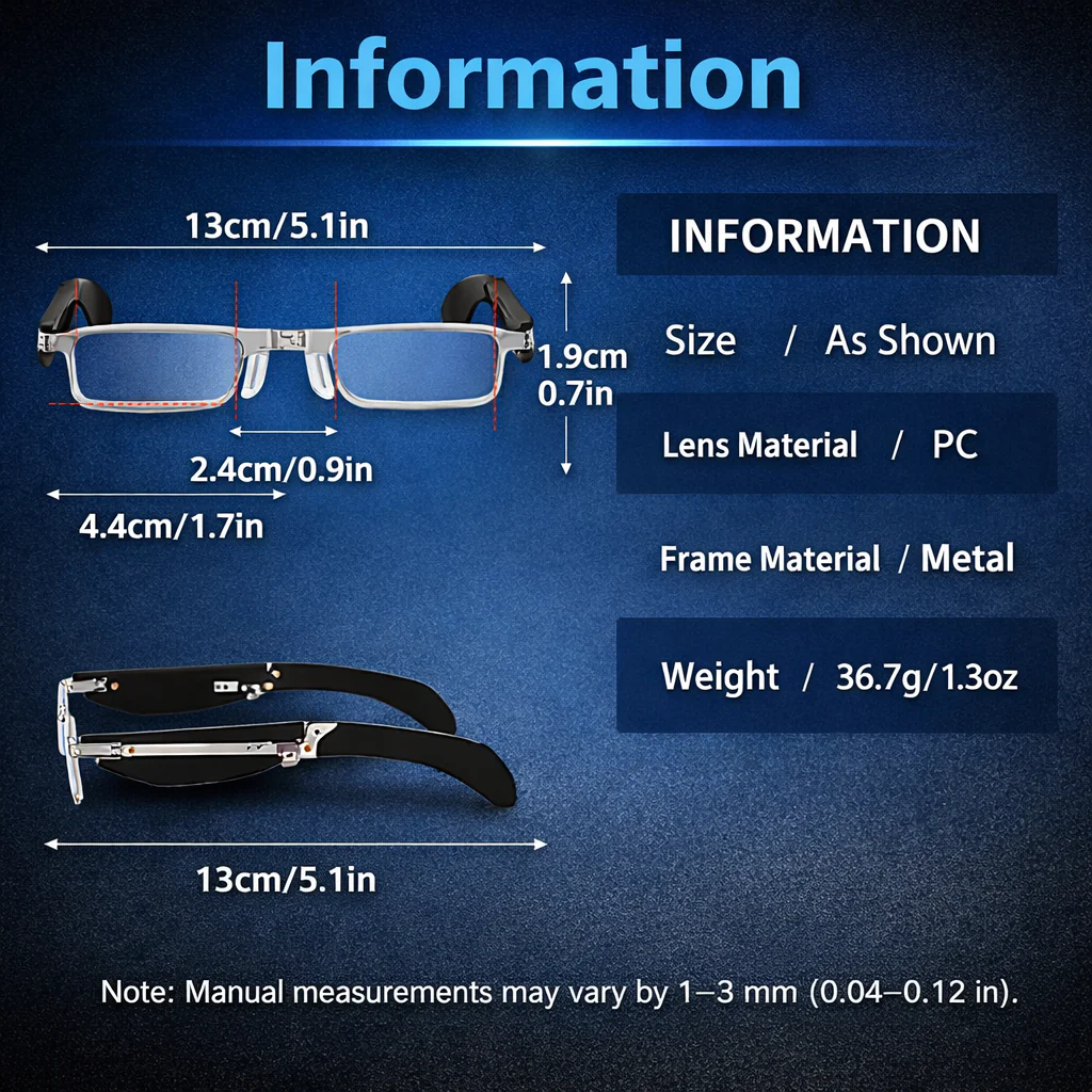 Foldable Anti Blue Light Reading Glasses With Case