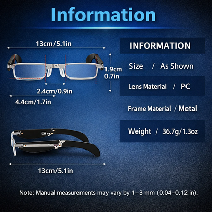Foldable Anti Blue Light Reading Glasses With Case