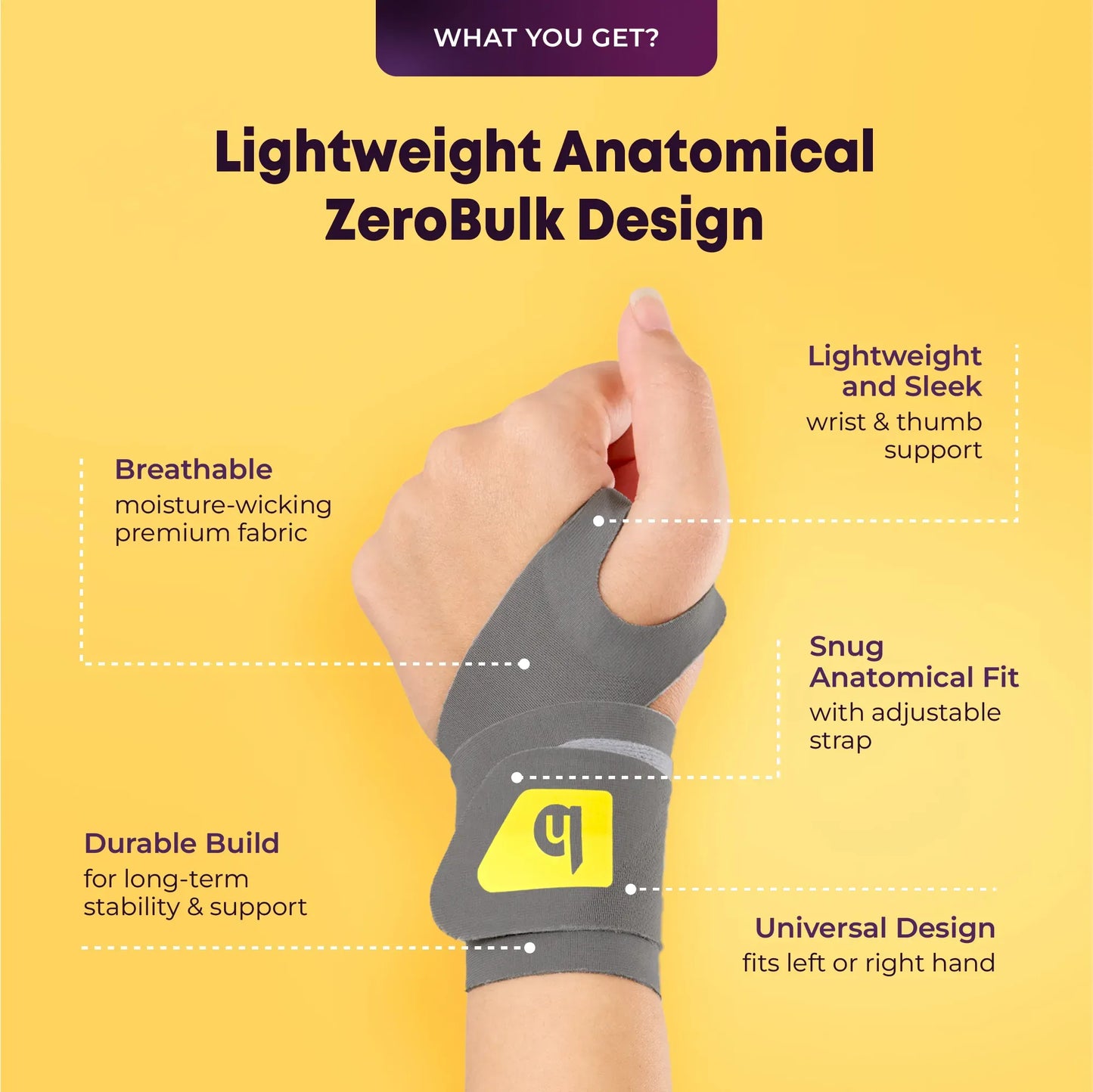 Universal Wrist Support Brace with Thumb Loop